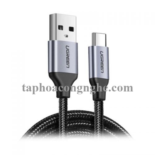 Ugreen 60125 0.5M màu đen Dây USB Type A sang Type C US288 30060125